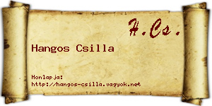 Hangos Csilla névjegykártya
